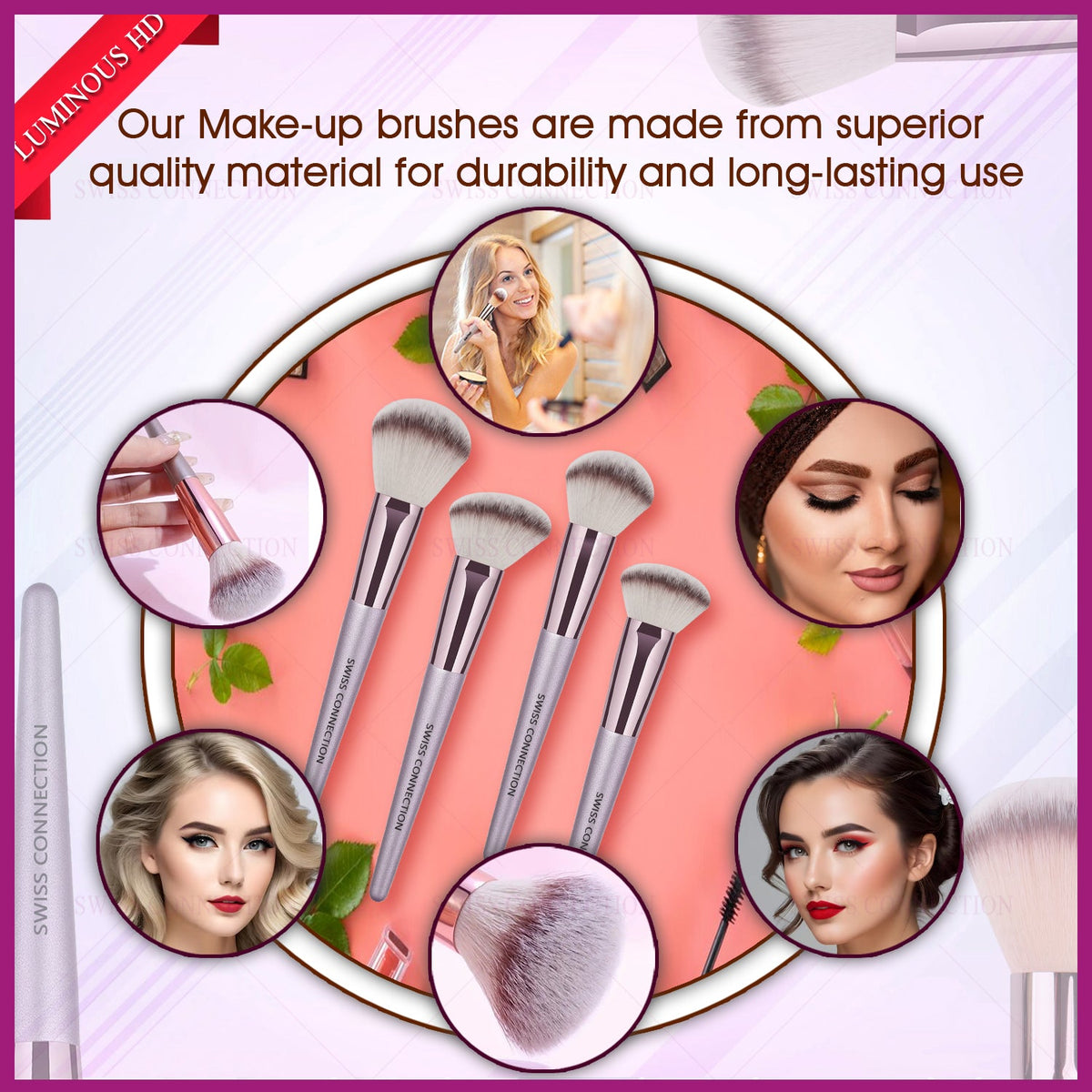 Scn Beauty Professional Makeup Brush Set - (Pack of 4)