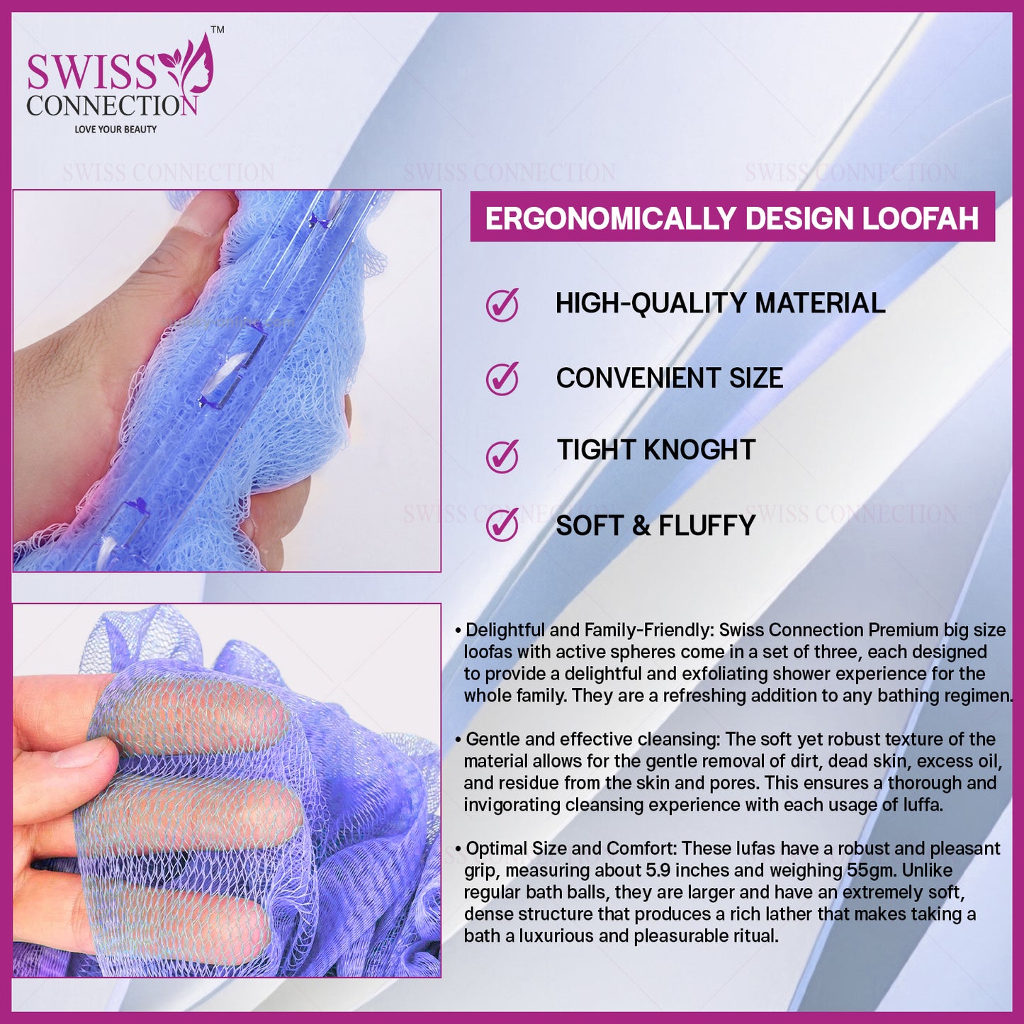 Scn Beauty Long Handle Loofah