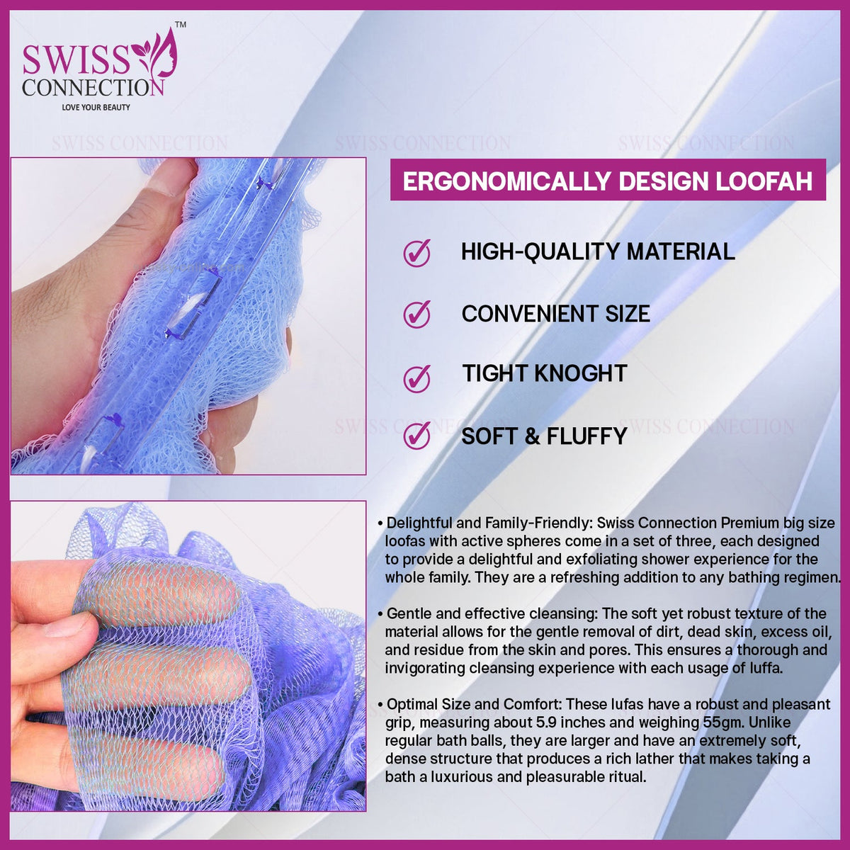 Scn Beauty Long Handle Loofah