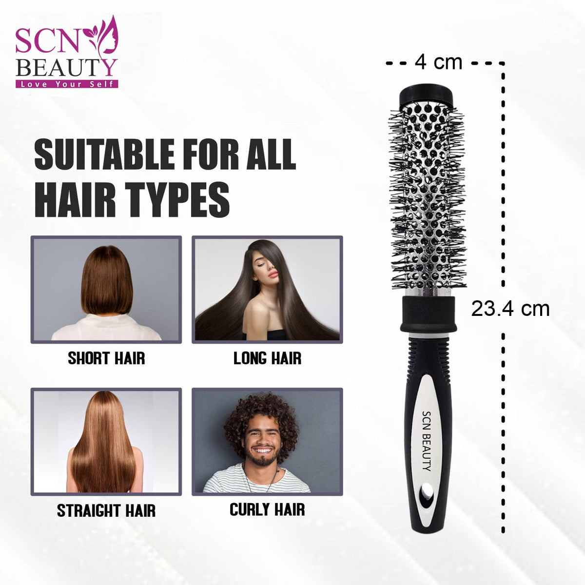 Blow Dry Roller Brush for Blow Drying - Lightweight Professional Roller, Precise Heat Styling and Blowout Volume, Manageable Hair Roller for Men, Women - (1.5 Inch)