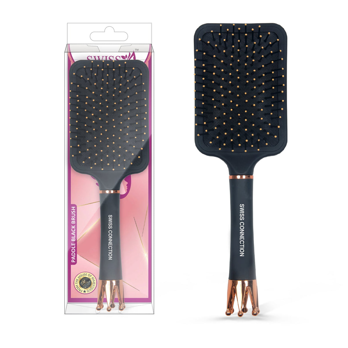 Scn Beauty Paddle Hair Brush with Cushion Base