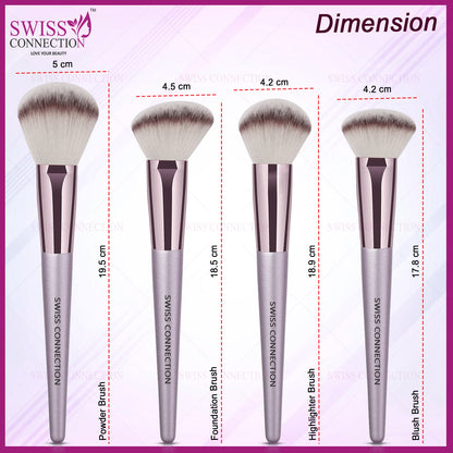 Scn Beauty Professional Makeup Brush Set - (Pack of 4)