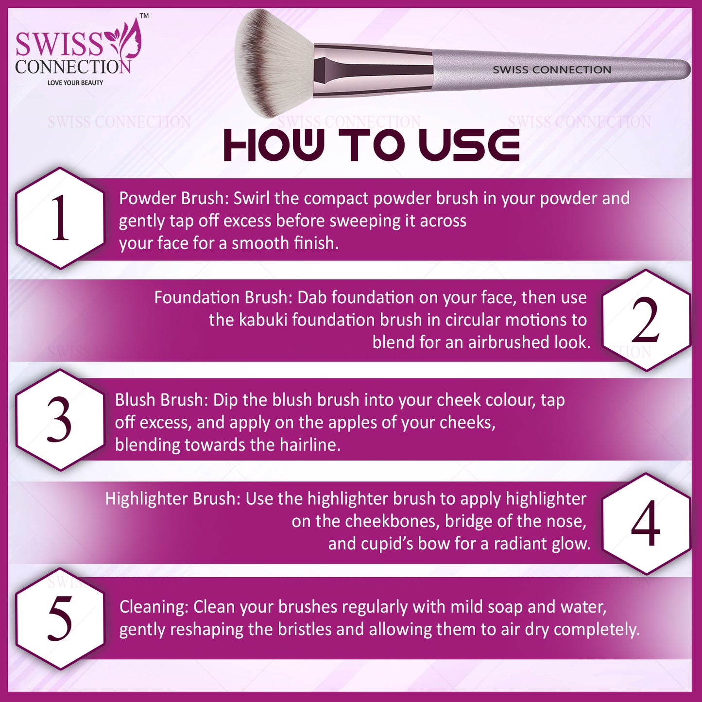 Scn Beauty Professional Makeup Brush Set - (Pack of 4)