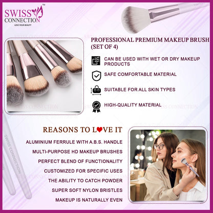 Scn Beauty Professional Makeup Brush Set - (Pack of 4)