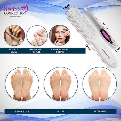 Scn Beauty Foot Scrubber Callus Remover & Nail Filer Set (Pack of 3)