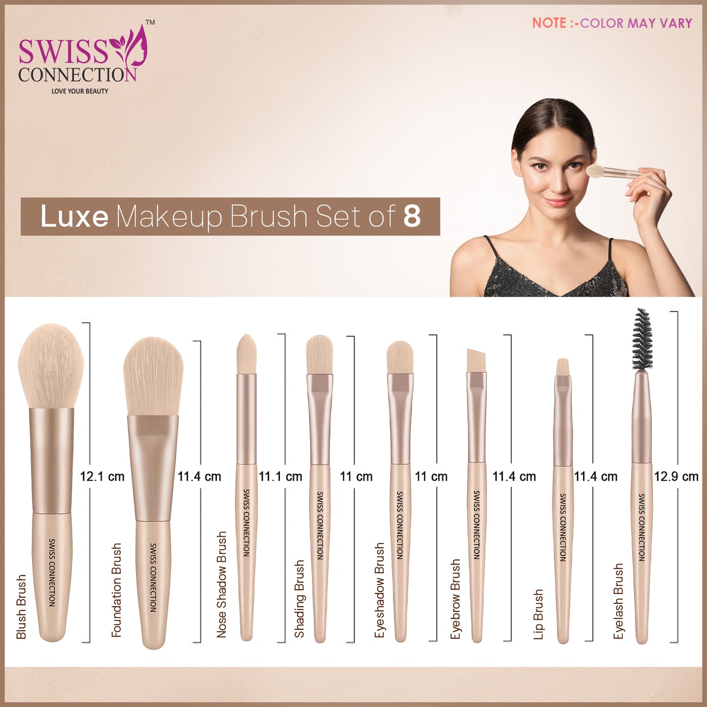 Scn Beauty Makeup Brush Set - (Pack of 8)