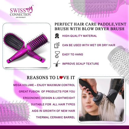 Scn Beauty Hair Brush Set - (Pack of 3)