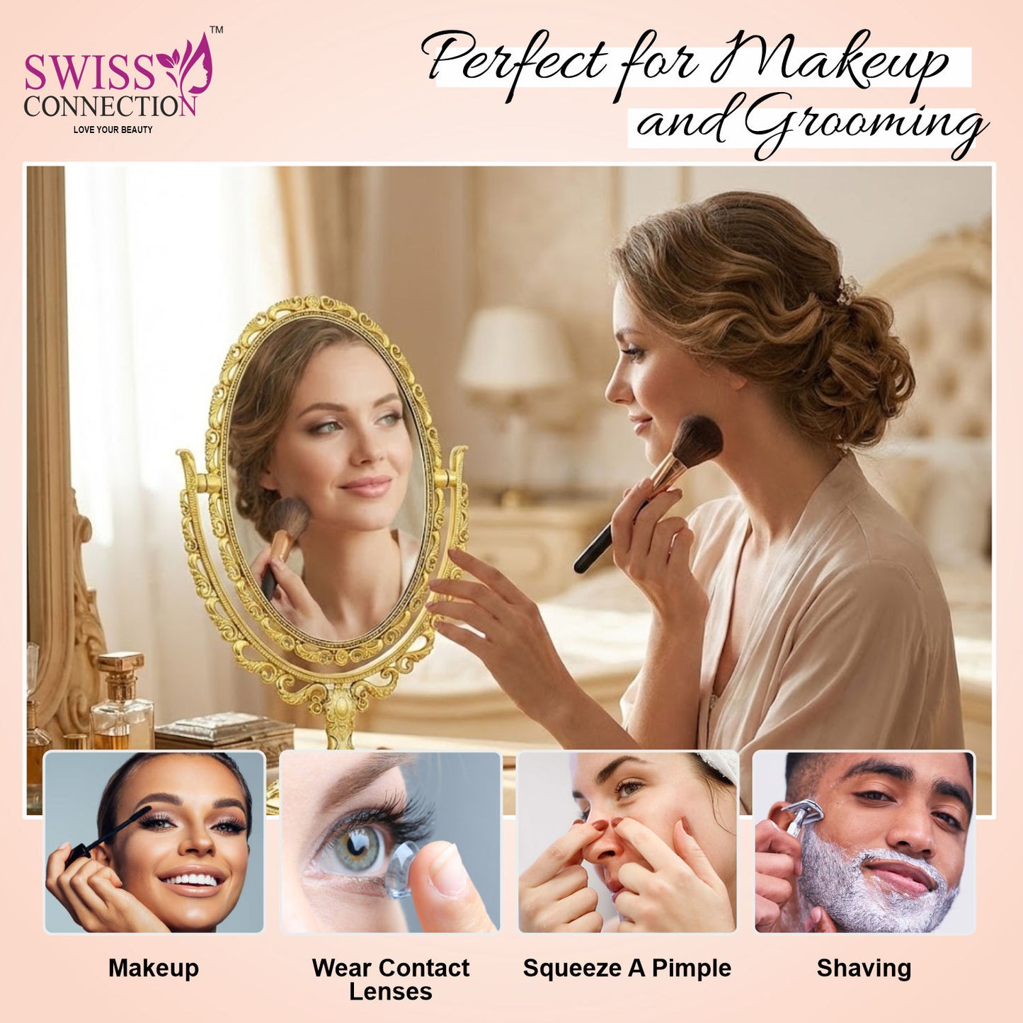 Scn Beauty Double Sided Cosmetic Mirror