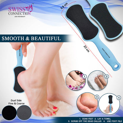 Scn Beauty Foot Scrubber Callus Remover & Nail Filer Set (Pack of 3)