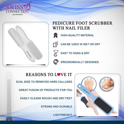 Scn Beauty Foot Scrubber Callus Remover & Nail Filer Set (Pack of 3)