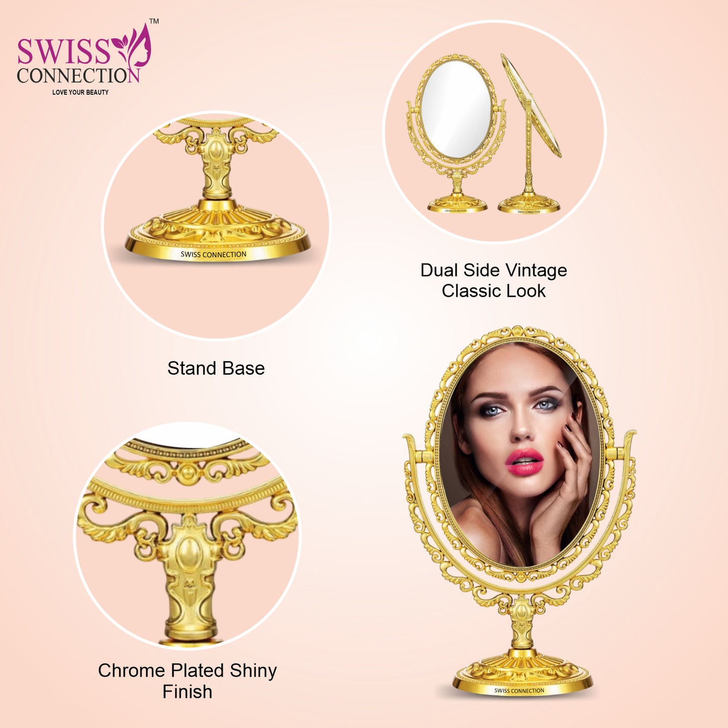 Scn Beauty Double Sided Cosmetic Mirror