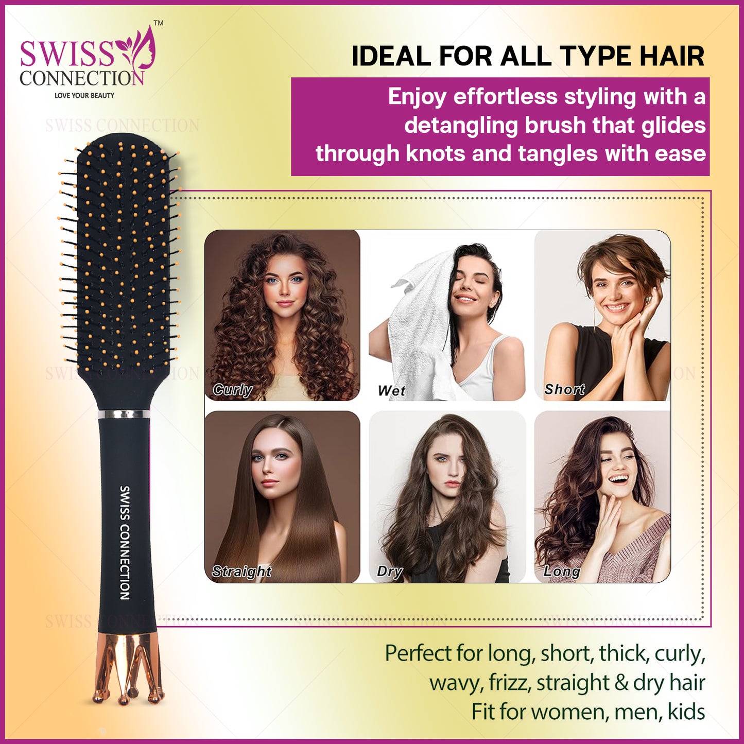 Scn Beauty Flat Hair Brush