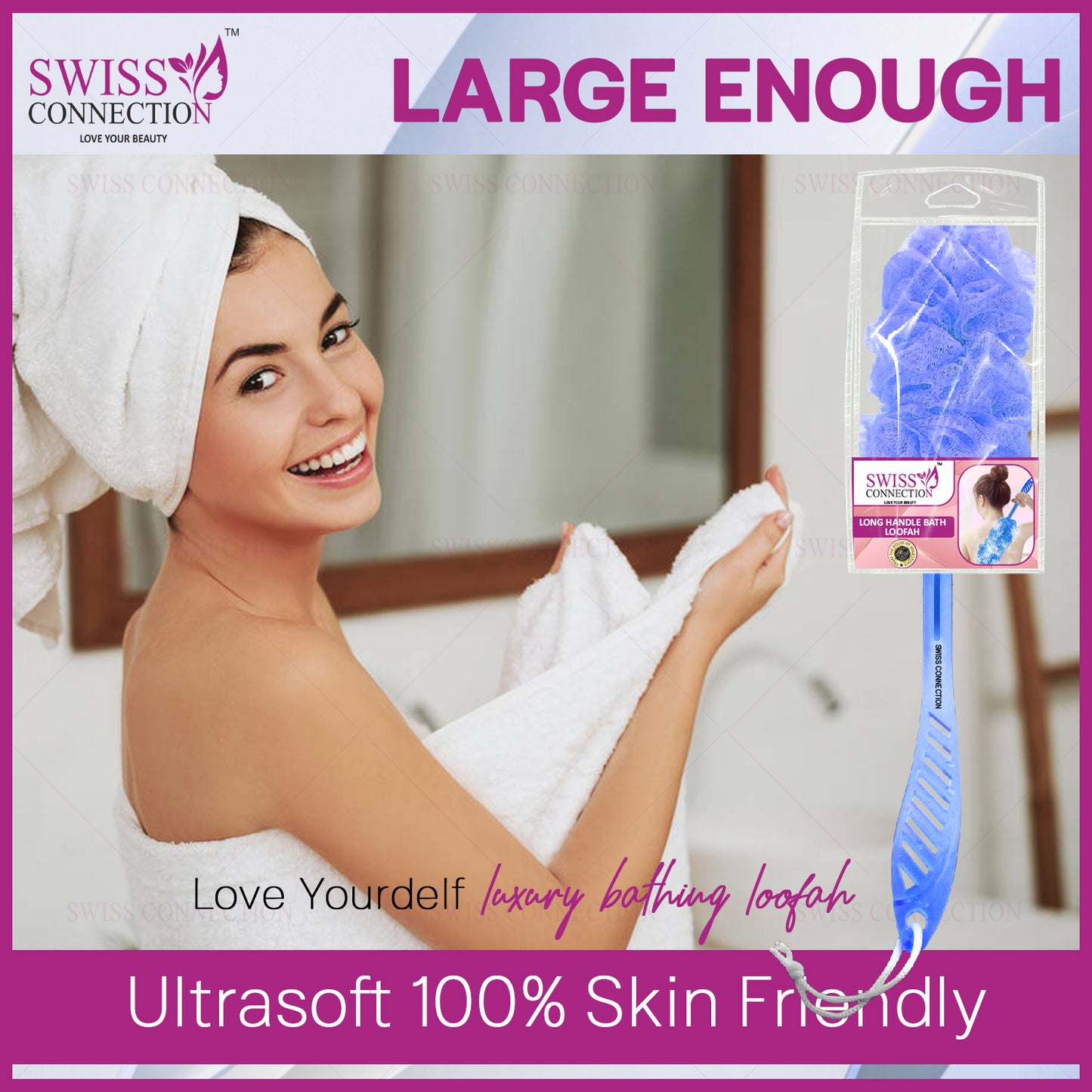 Scn Beauty Long Handle Loofah