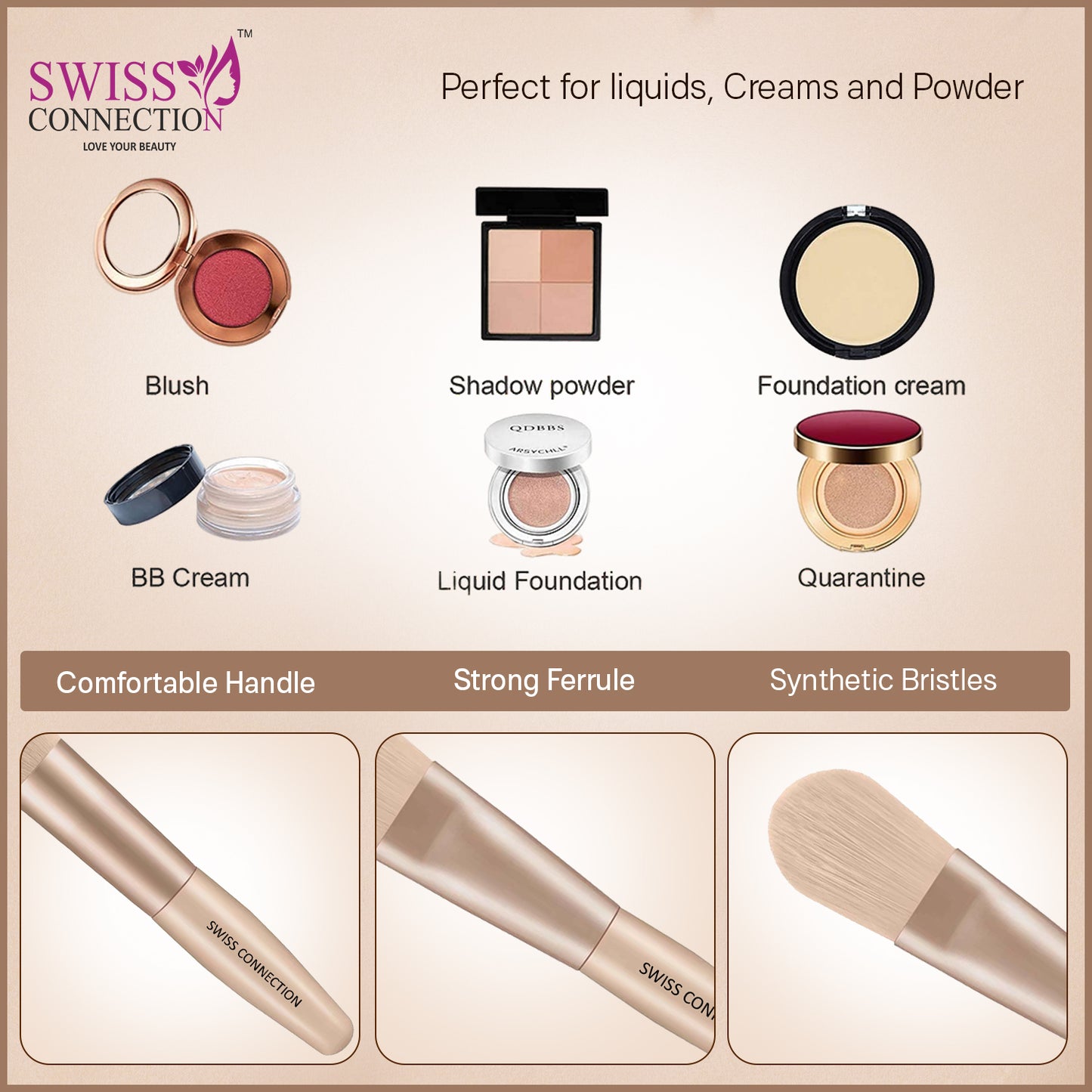 Scn Beauty Makeup Brush Set - (Pack of 8)