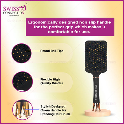 Scn Beauty Paddle Hair Brush with Cushion Base