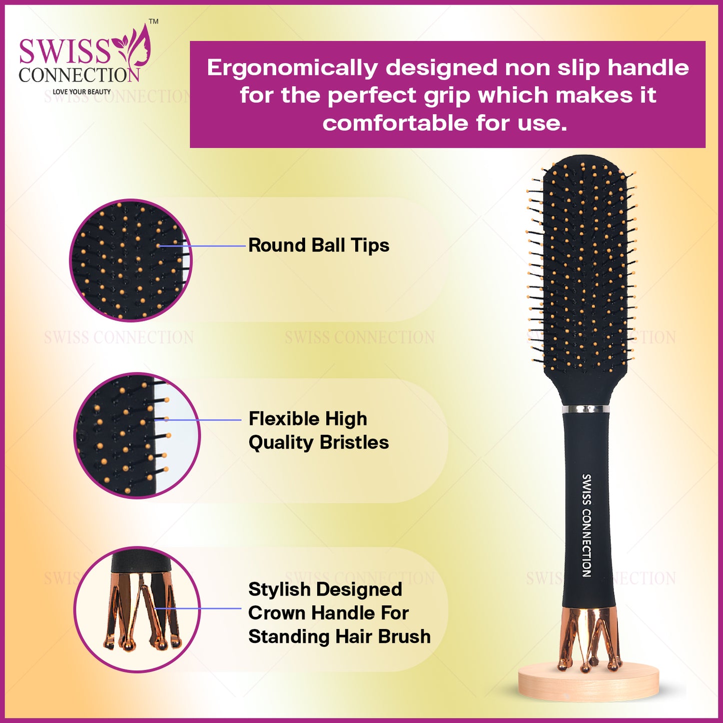 Scn Beauty Flat Hair Brush