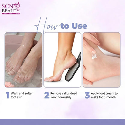 Curved Foot File Scrubber | Premium Pedicure Scraper for Dead Skin Removal | Foot Scrubber for Bathing | Callus Remover, Foot Filer for Smooth Feet - 1Pc/Multicolour (Black)