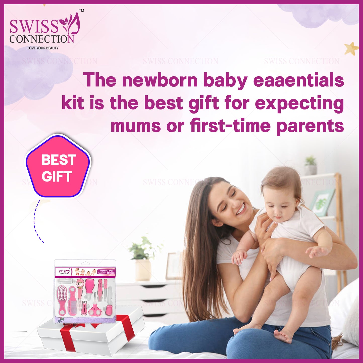 Scn Beauty Baby Grooming Care Kit Pink - (Pack of 11)