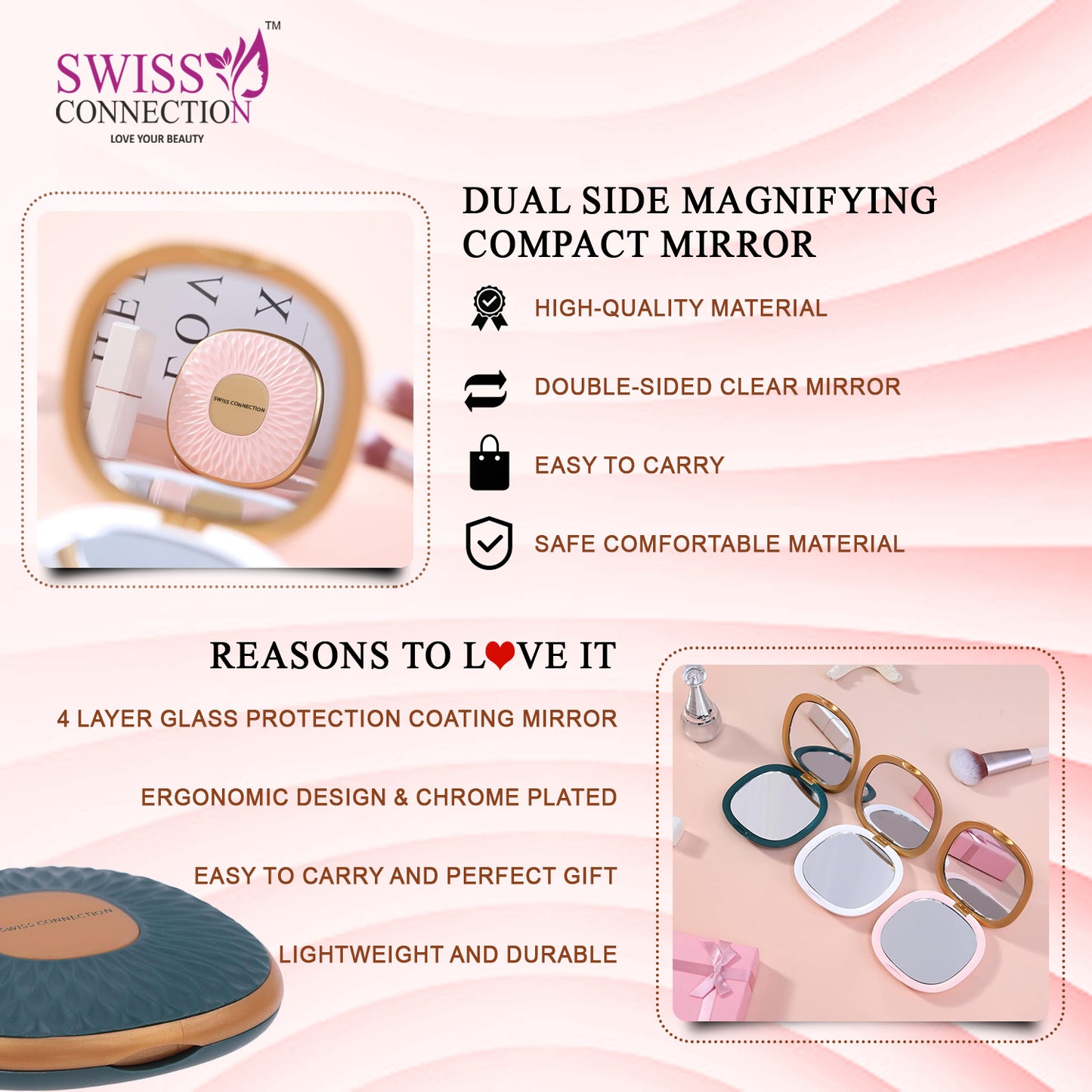 Scn Beauty Premium Glass Magnifying Mirror