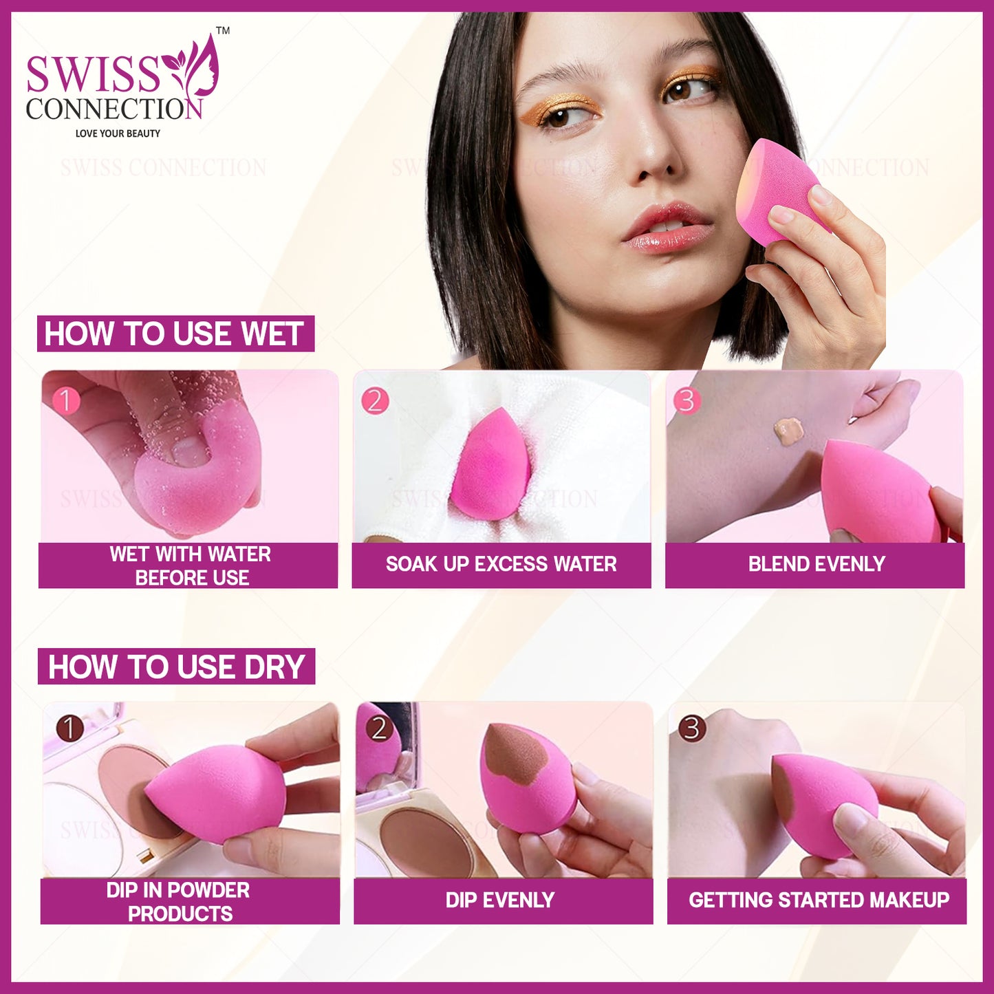 Scn Beauty Makeup Sponge Beauty Blender -  (Pack of 2)