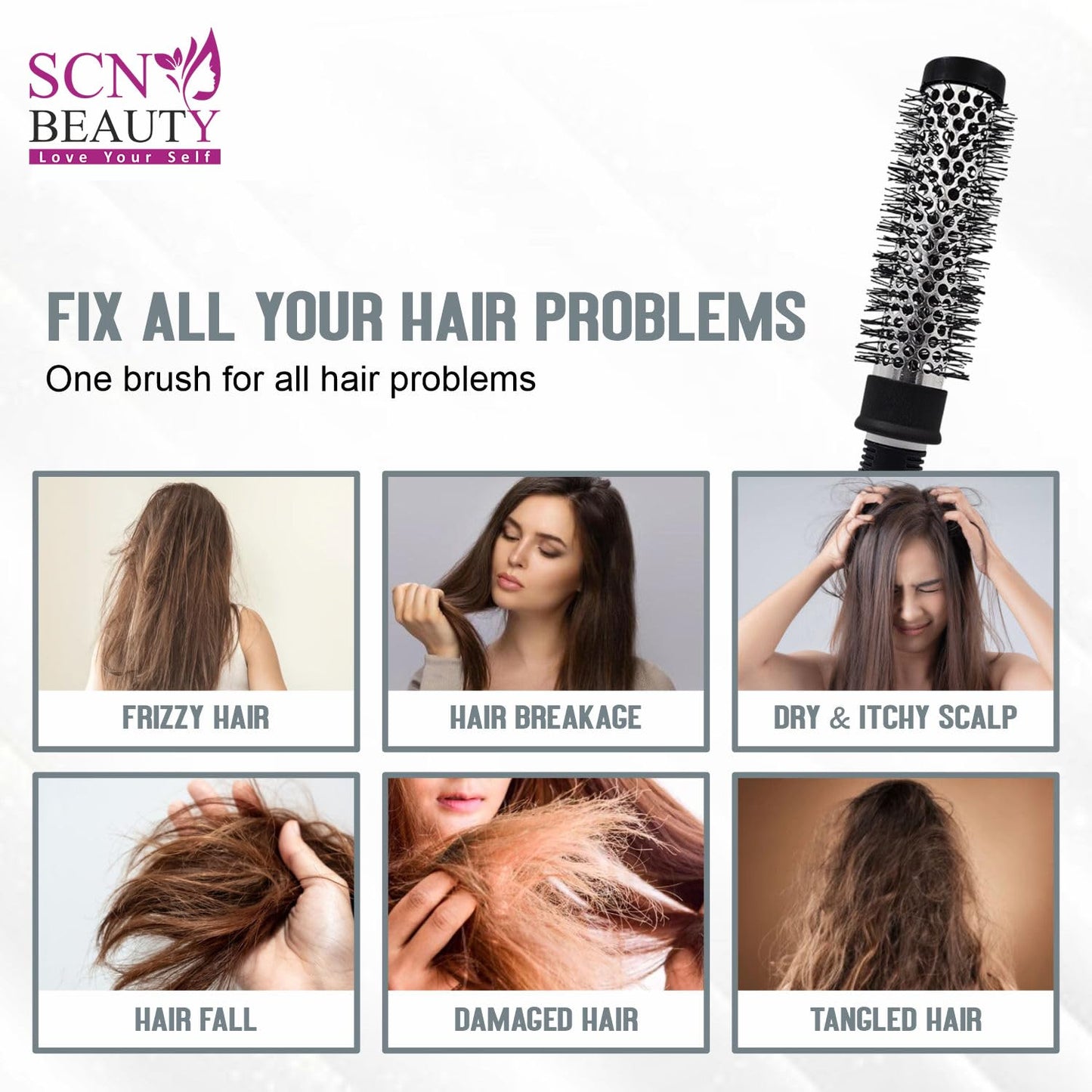 Blow Dry Roller Brush for Blow Drying - Lightweight Professional Roller, Precise Heat Styling and Blowout Volume, Manageable Hair Roller for Men, Women - (1.5 Inch) | Nylon Bristles, Non-Slip Handle, Frizz-Free Styling, All Hair Types, Ergonomic Grip
