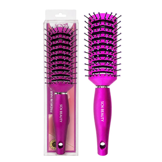 SCN Beauty 9 Row Wide Vented Hair Brush for Blow Dry & Detangling Brush