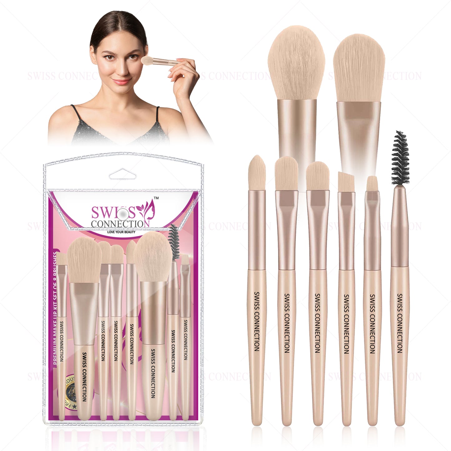 Scn Beauty Makeup Brush Set - (Pack of 8)